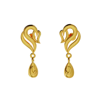 an image of a pair of gold earrings