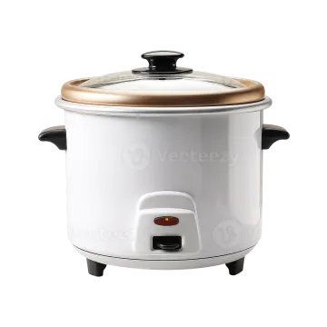 an electric rice cooker on a white background