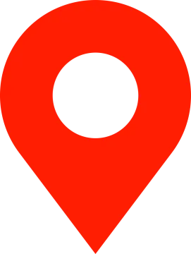 a black and white map pointer icon