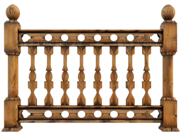 a wooden fence on a white background