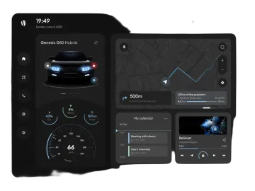 the dashboard of a car with various gauges on it