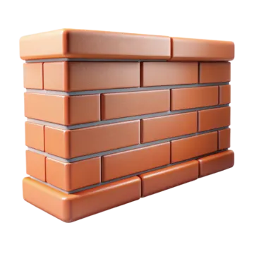 a stack of bricks on a white background