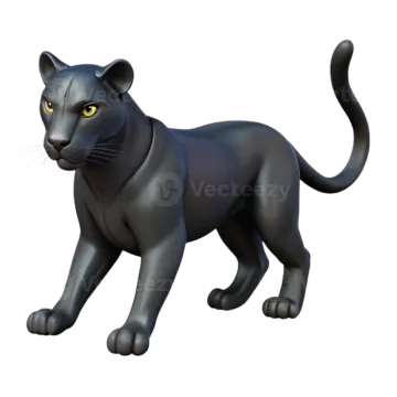 a black panther on a white background