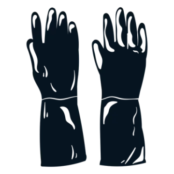 a pair of black gloves