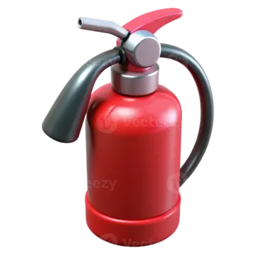 a red fire exor on a white background