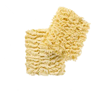 a pile of pasta on a white background