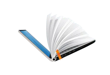 an open book with a pen on top of it