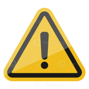 a yellow and black triangular warning sign