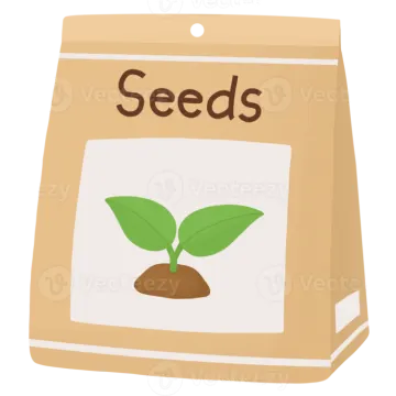a bag with seeds on it