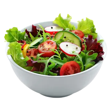a white bowl filled with salad and vegetables