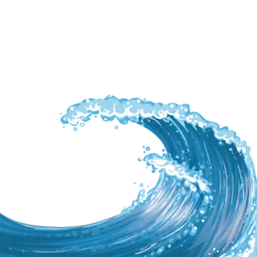 a blue wave on a white background