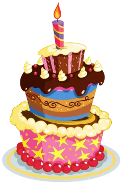 a birthday cake with a candle on top