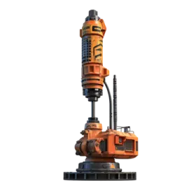 a hydraulic drilling machine on a white background