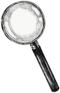 a black and white drawing of a magni