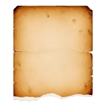 a piece of old paper on a white background
