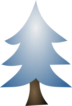 a blue christmas tree