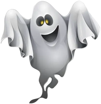 a cartoon ghost flying through the air
