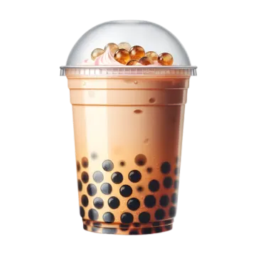 a cup filled with ice and chocolates