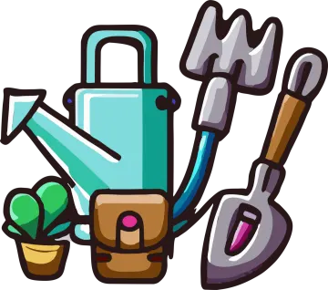 a garden tool with gardening tools in it