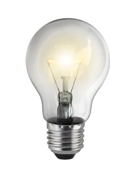a light bulb on a white background