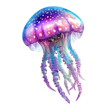 a jellyfish with purple and blue colors