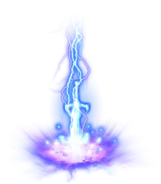 a lightning bolt in the middle of a white background