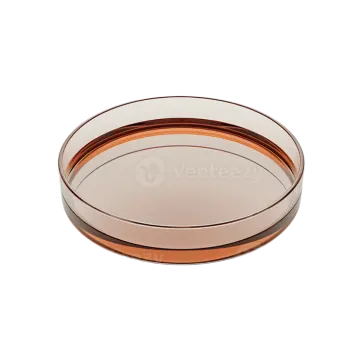 a copper plate on a white background
