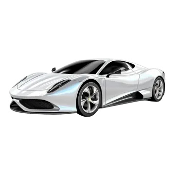 a drawing of a white sports car
