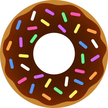 a chocolate dont with sprins on it