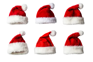 red and white santa hat