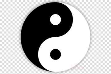 a yin yin symbol on a transparent background