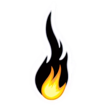 a fire on a white background