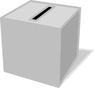 a white box with a black stripe on it