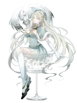an anime girl sitting on top of a glass