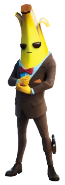a banana wearing a suit and bow tie