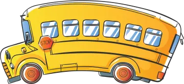 a yellow school bus on a white background