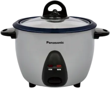 an electric rice cooker with the lid open