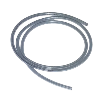 a pair of flexible hoses on white background