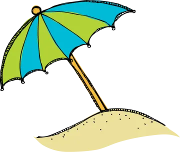 an umbrella on the beach