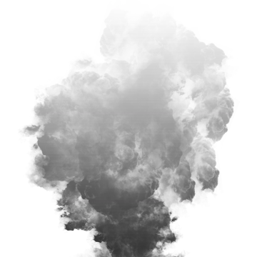 a black smoke cloud on a white background