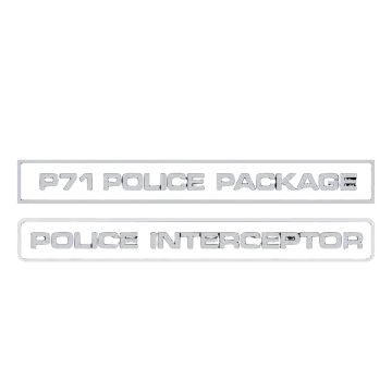 a black and white sticker with the words p7 police