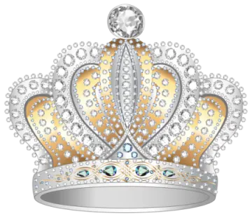 a silver and gold crown with jewels