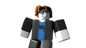 an image of a lego man in a blue shirt
