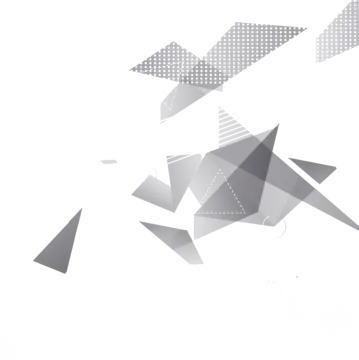 a white background with triangles and dots