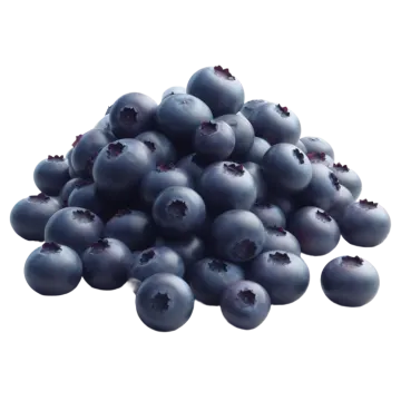 a pile of blueberries