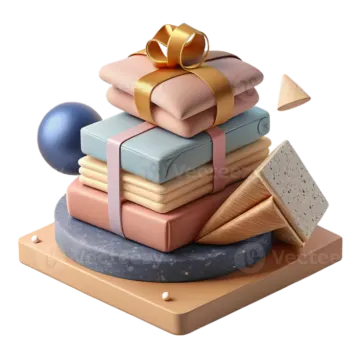 a stack of books with a gold bow on top