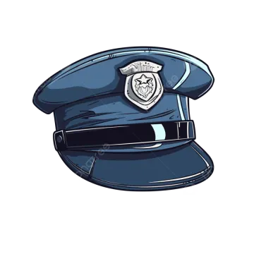 a police hat on a white background