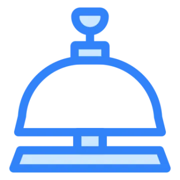 an icon of a hotel bell