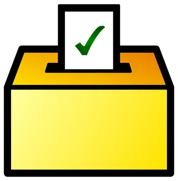 a yellow box with a check mark on it