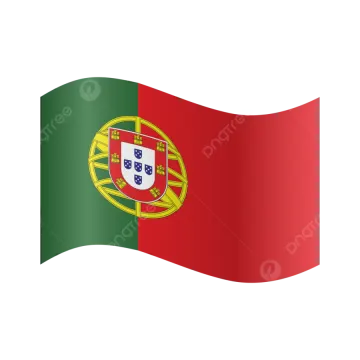 portugal flag waving on white background